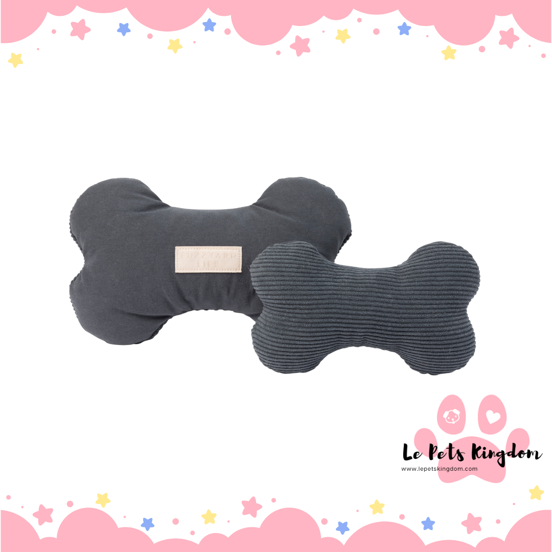 FuzzYard Life Bone Plush Dog Toy (Slate Grey)