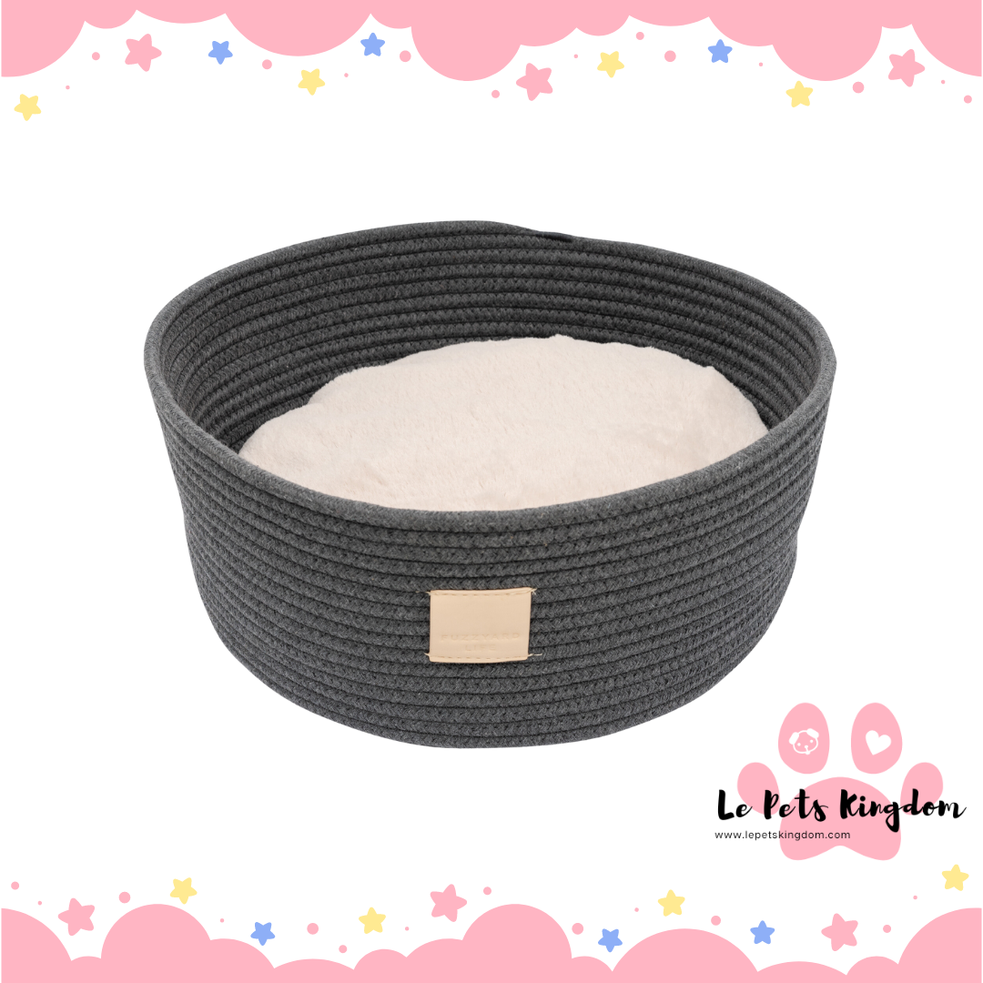 FuzzYard Life Rope Basket Pet Bed (Slate Grey)