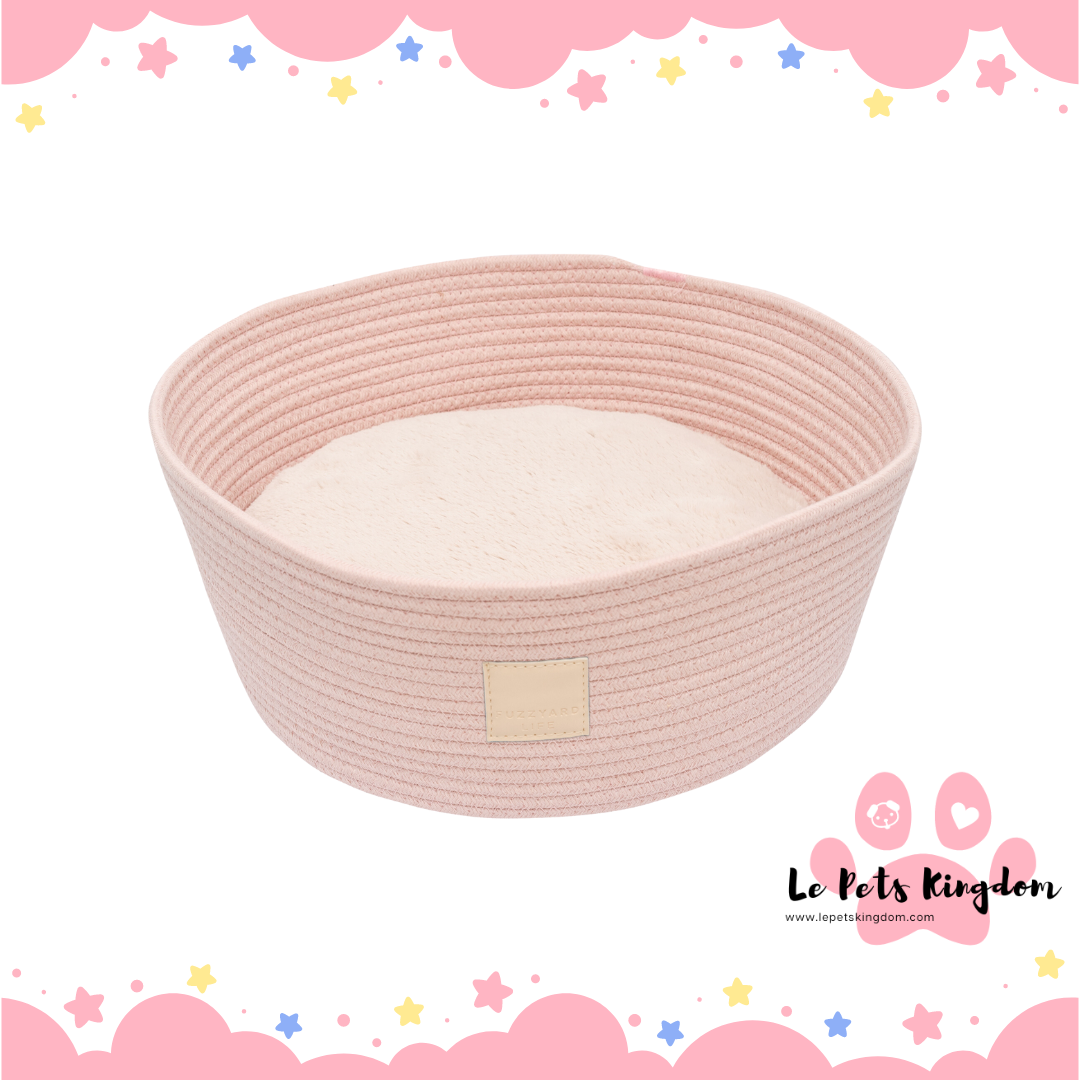 FuzzYard Life Rope Basket Pet Bed (Soft Blush)