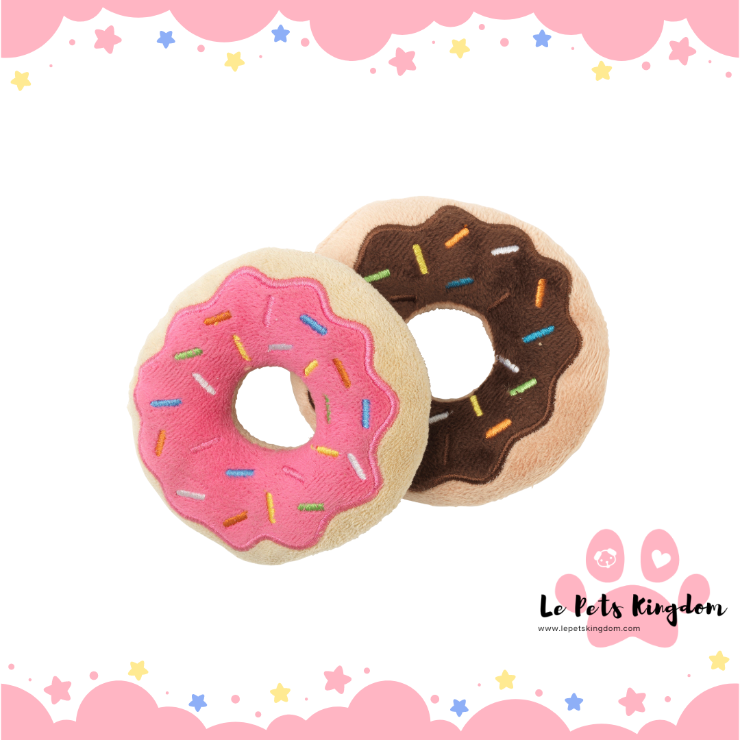 FuzzYard Donut 2pcs Plush Dog Toy
