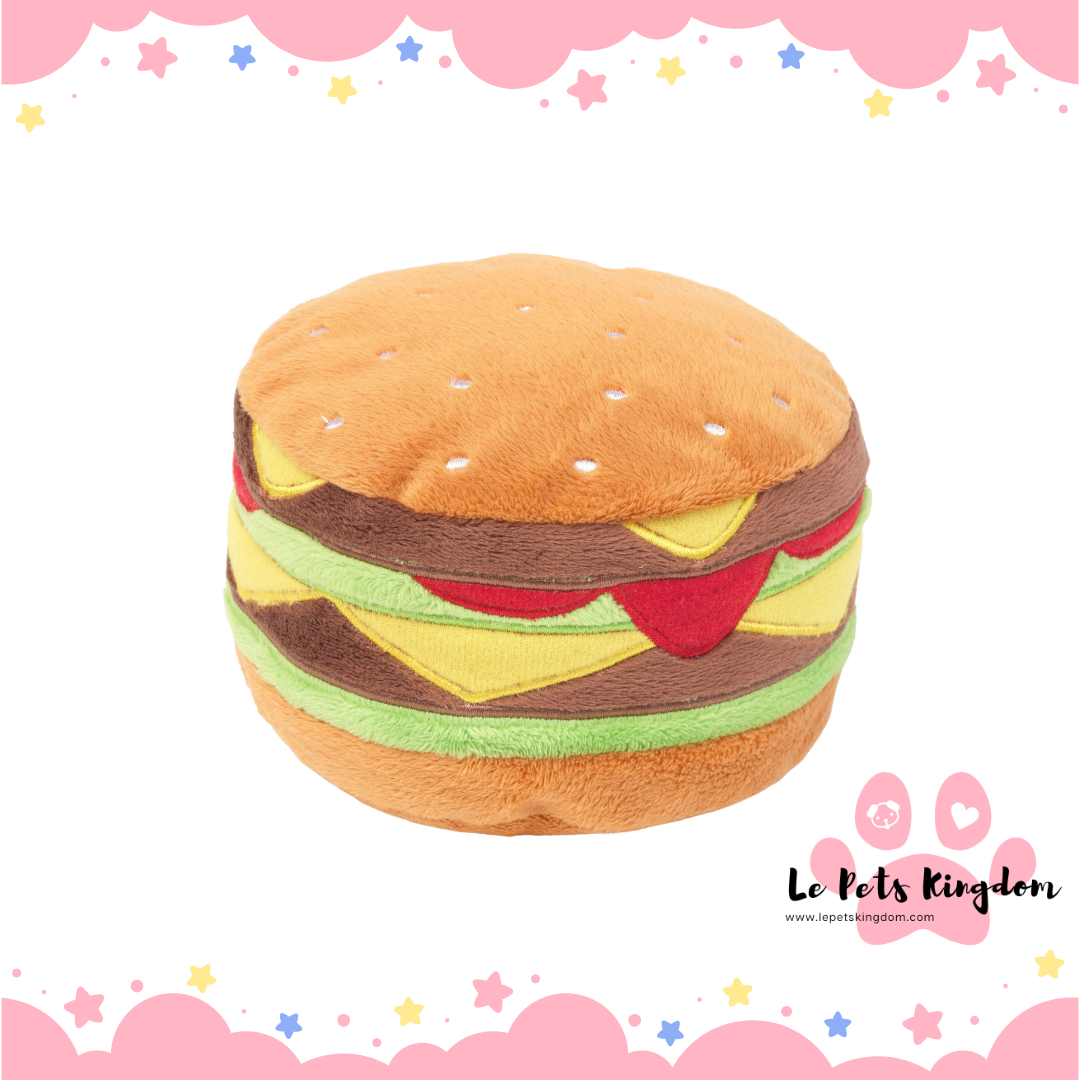FuzzYard Hamburger Plush Dog Toy