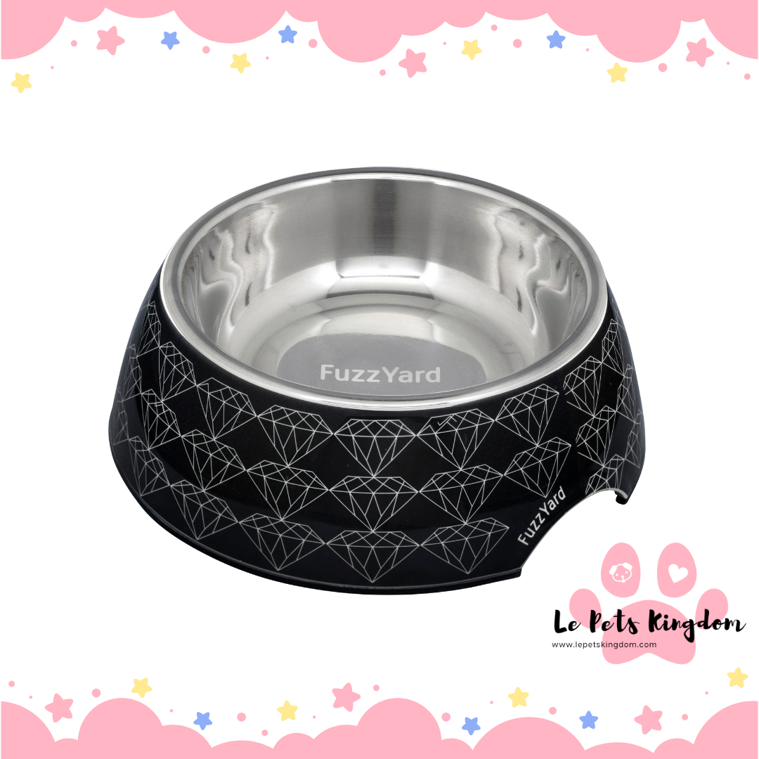 FuzzYard Easy Feeder Dog Bowl (Black Diamond)