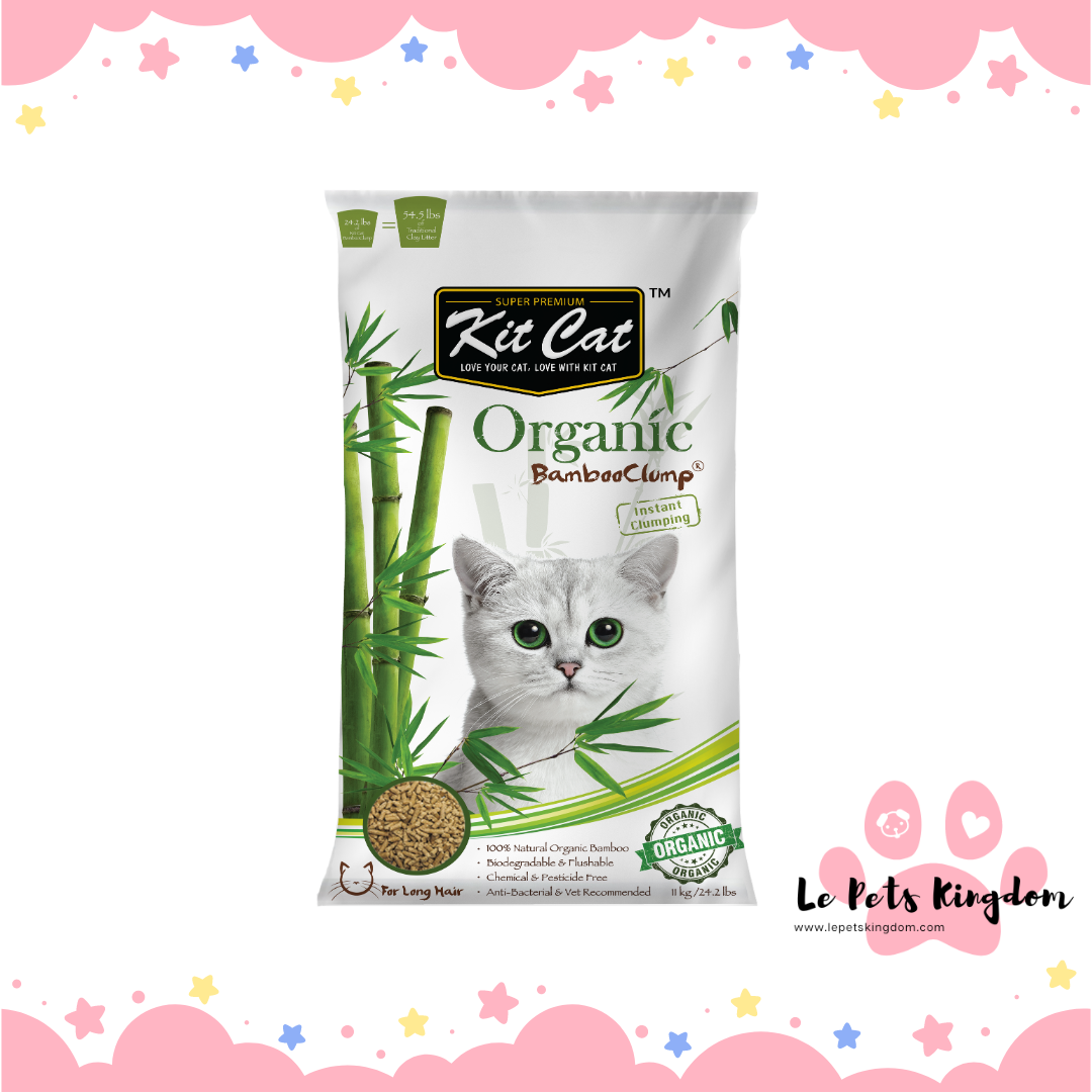 Kit Cat Organic Bamboo Clump For Long Hair Cats