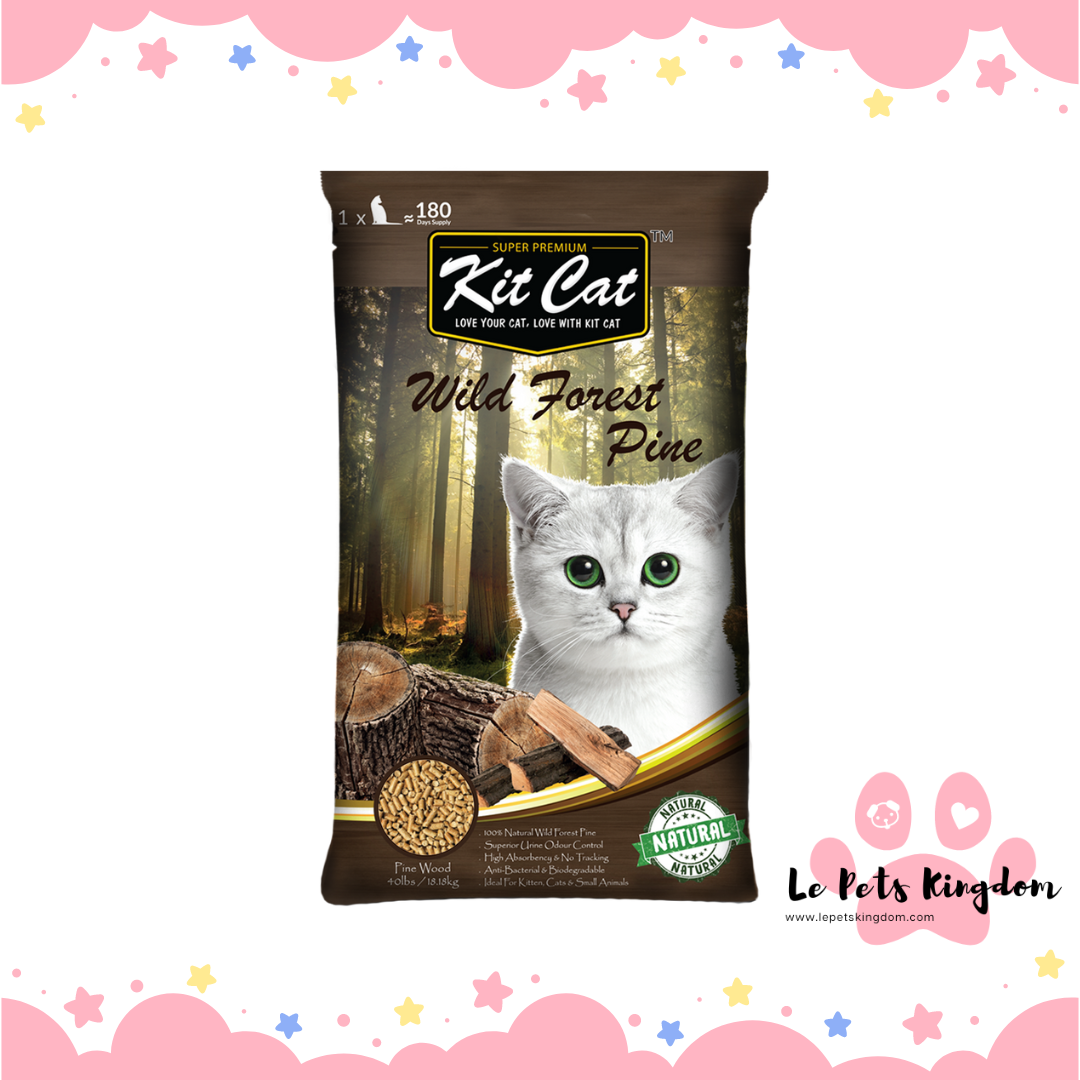 Kit Cat Pine Cat Litter - Natural Wood