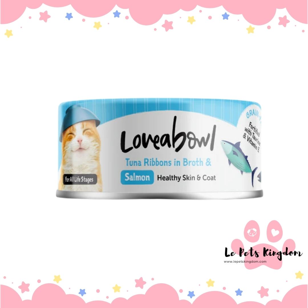 Loveabowl Tuna Ribbons In Broth With Salmon Canned Cat Food 70g