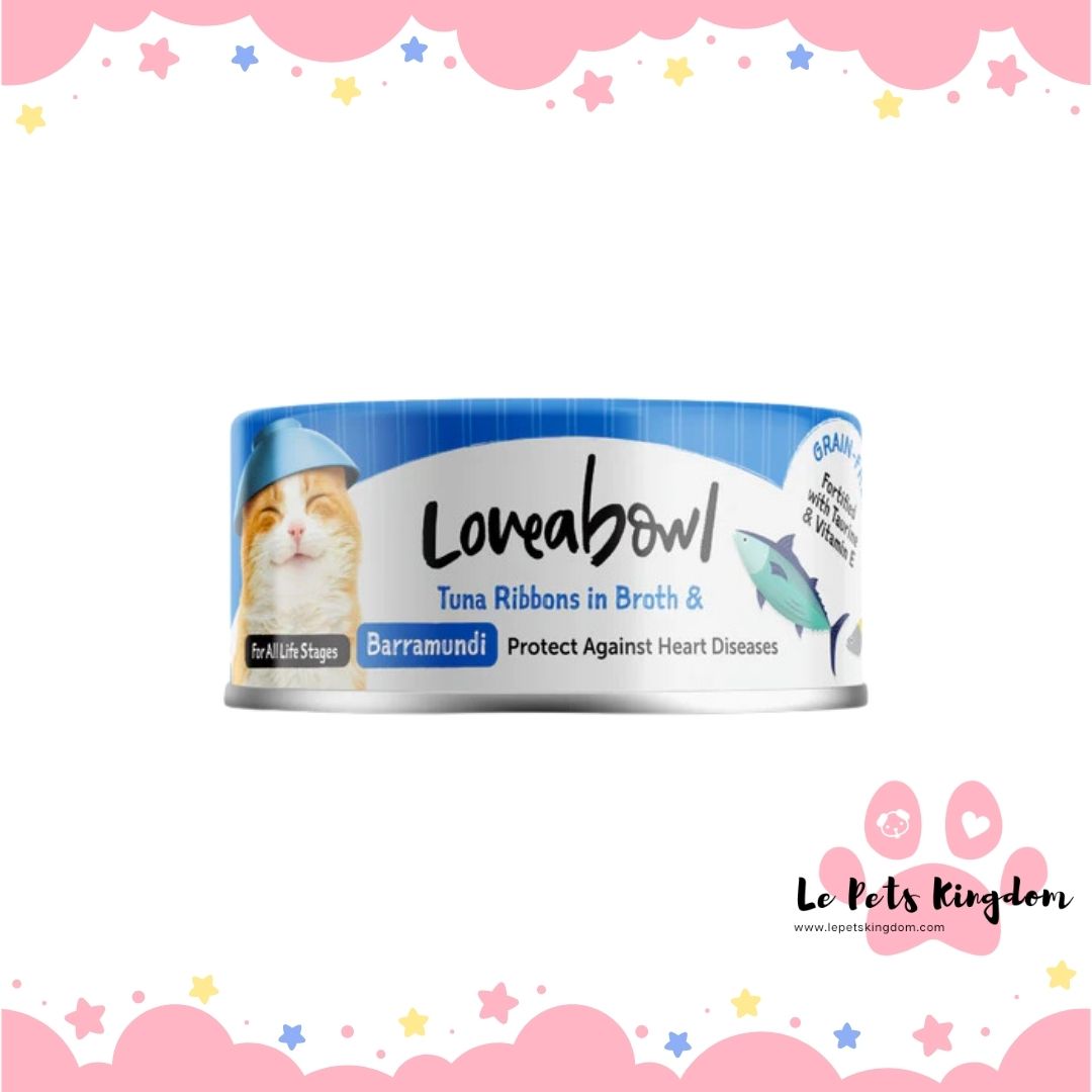 Loveabowl Tuna Ribbons In Broth With Barramundi Canned Cat Food 70g