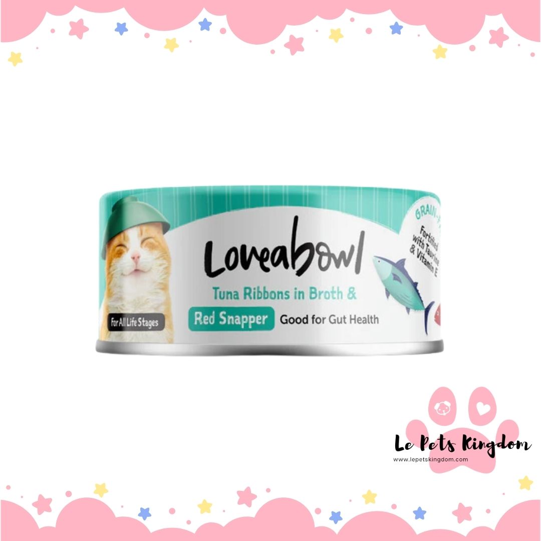 Loveabowl Tuna Ribbons In Broth With Red Snapper Canned Cat Food 70g