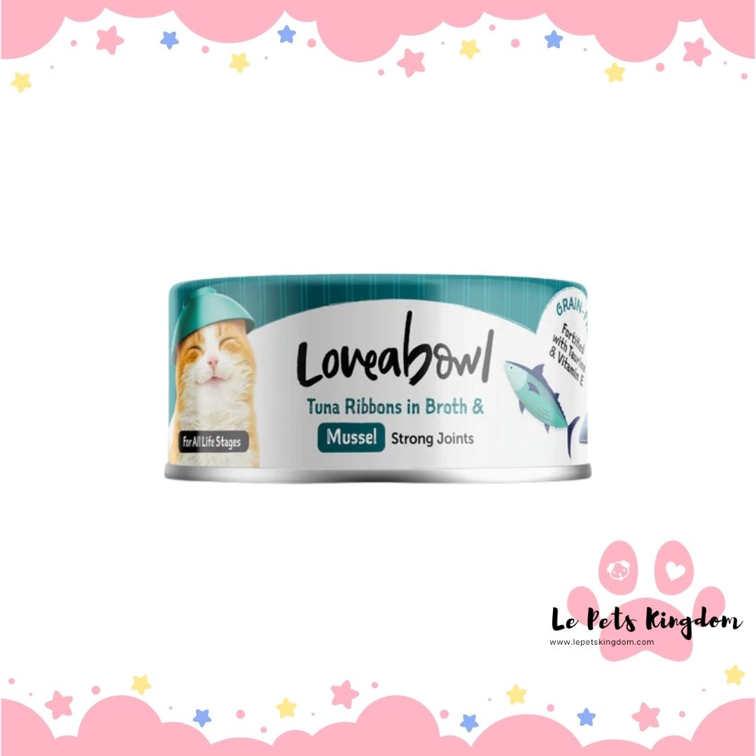 Loveabowl Tuna Ribbons In Broth With Mussel Canned Cat Food 70g