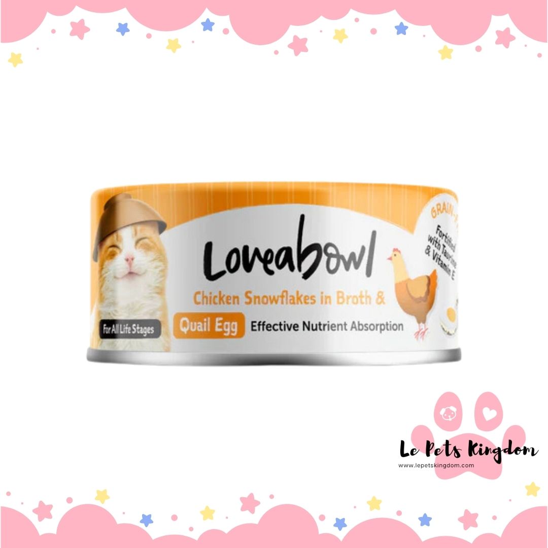 Loveabowl Chicken Snowflakes In Broth With Quail Egg Canned Cat Food 70g