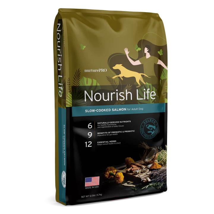 NurturePRO Nourish Life Slow-Cooked Salmon Dry Dog Food For All Lifestages