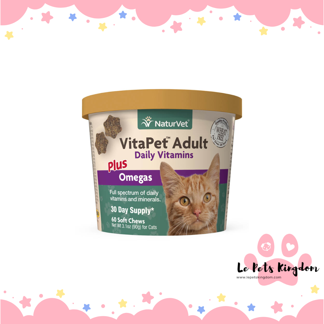Naturvet - VitaPet Adults Daily Vitamins plus Omegas For Cats 60ct