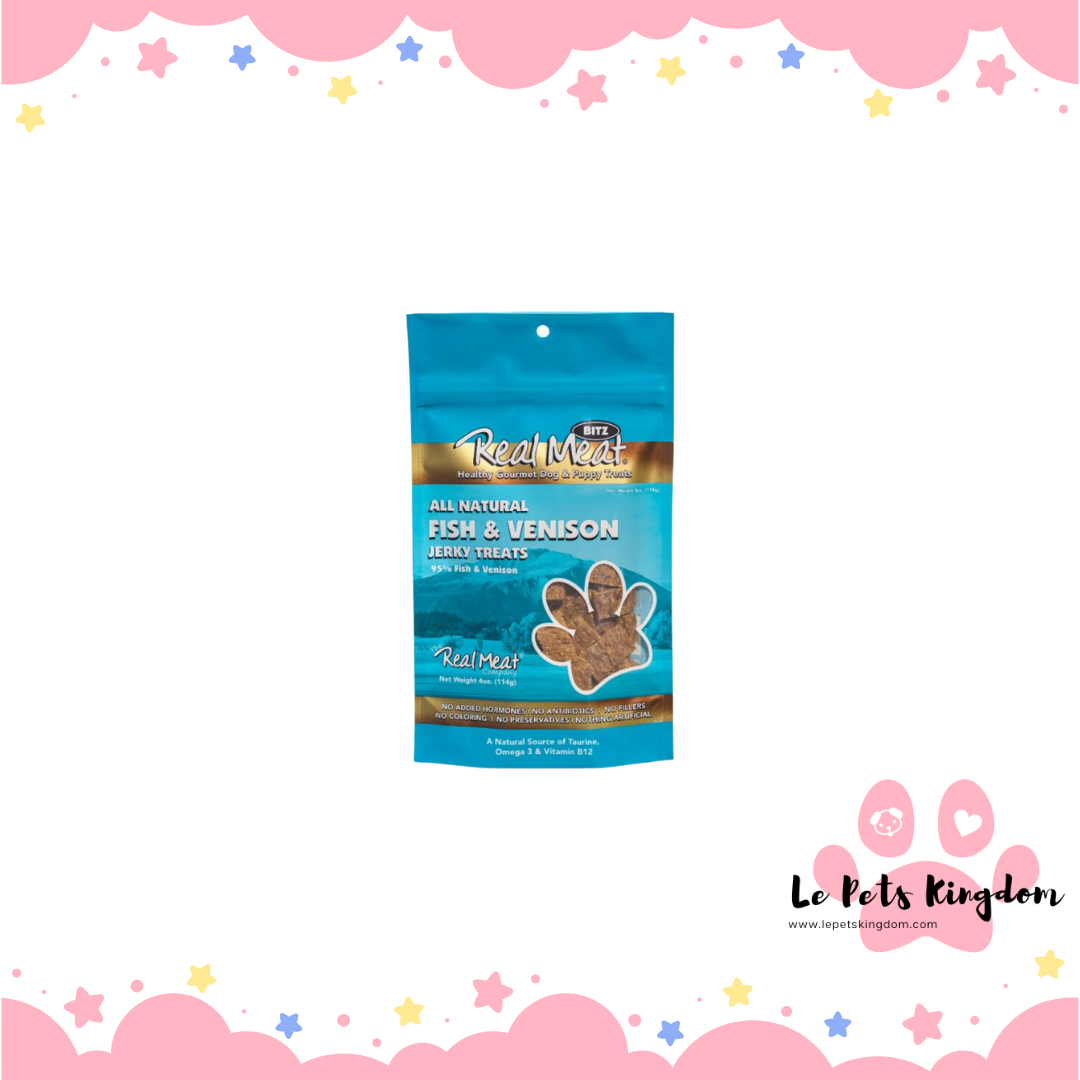 Real Meat - Dog Jerky (Fish & Venison) 4oz