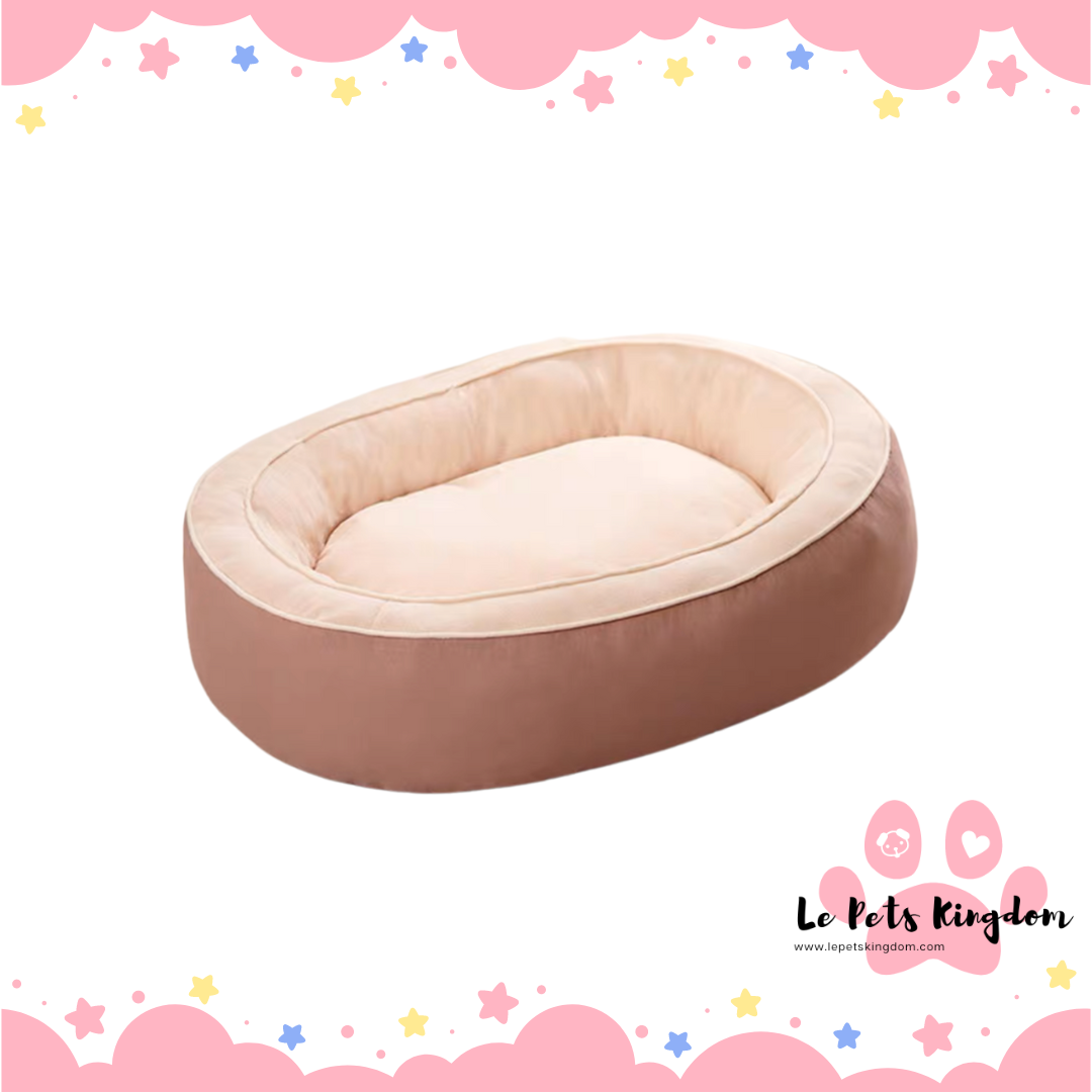 Four Seasons Kennel Oval Cushion Bed - Blush Pink
