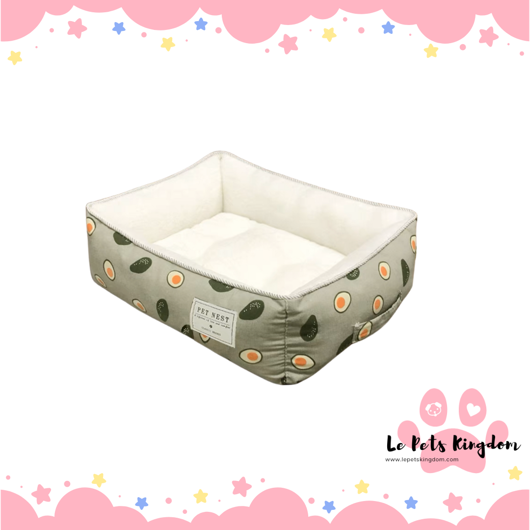 Washable Cover Cushion Bed - Avocado Mix