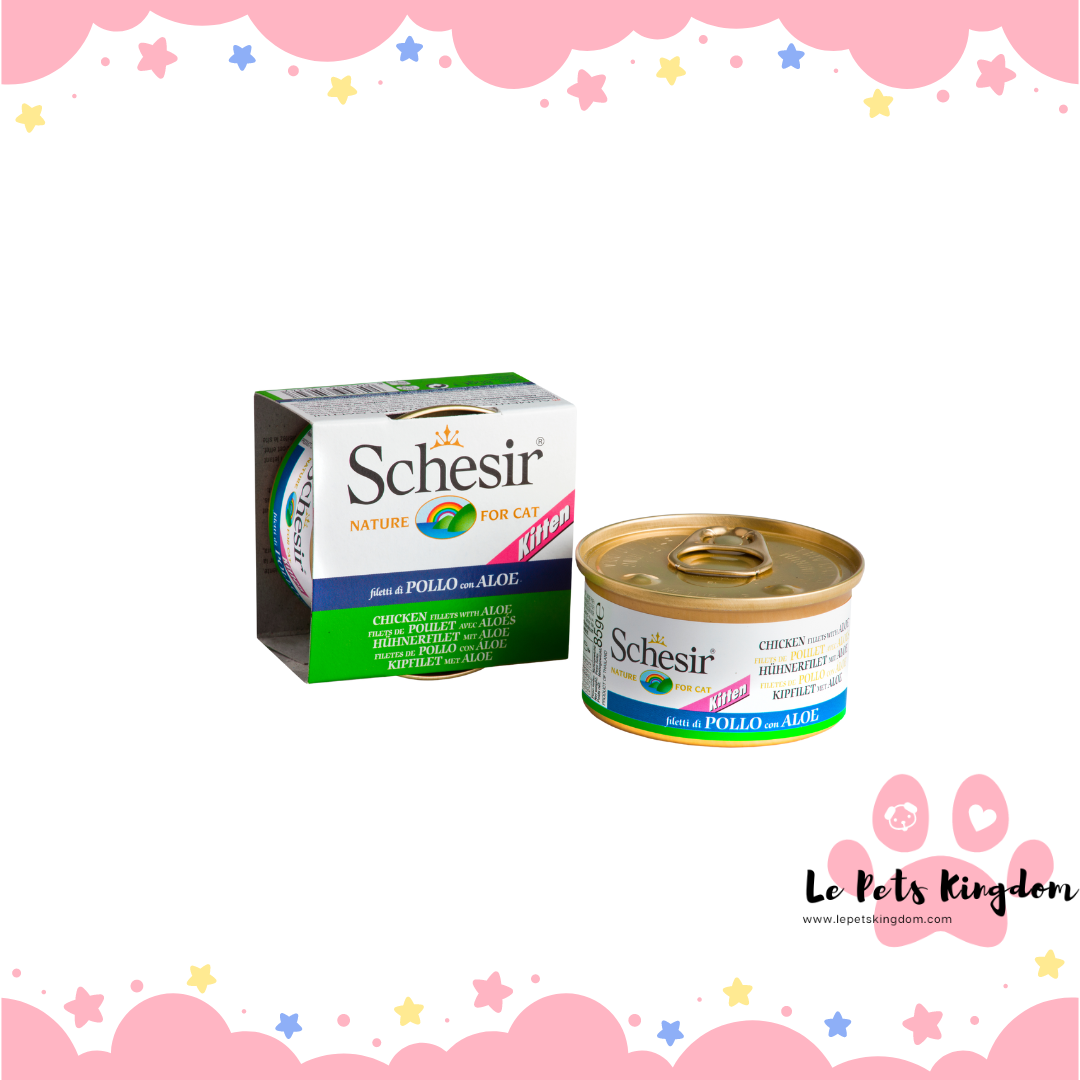 Schesir Chicken Fillet with Aloe Jelly Canned Kitten Food