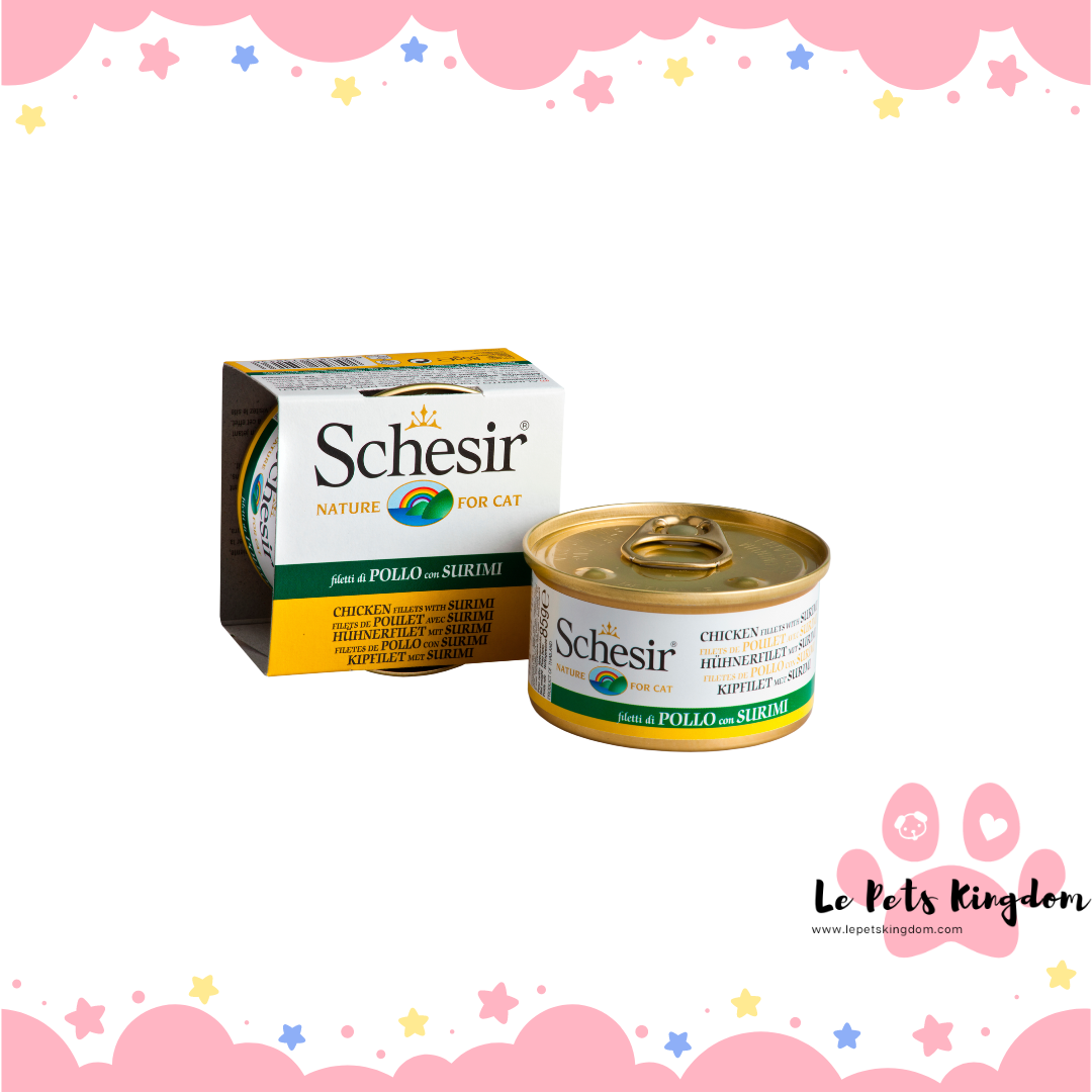 Schesir Chicken Fillet with Surimi Jelly Canned Cat Food