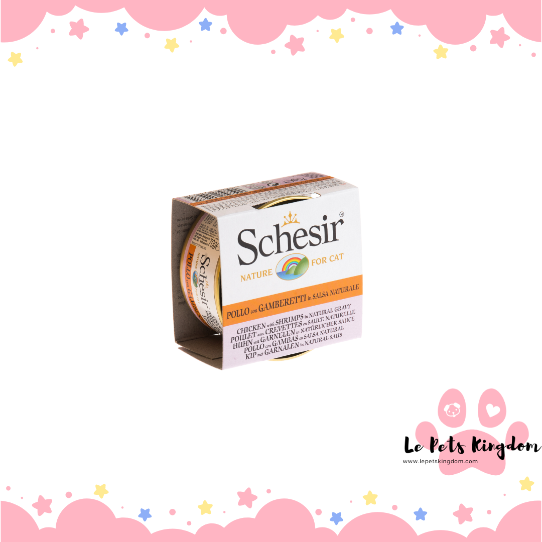 Schesir Chicken with Shrimp in Natural Gravy Canned Cat Food