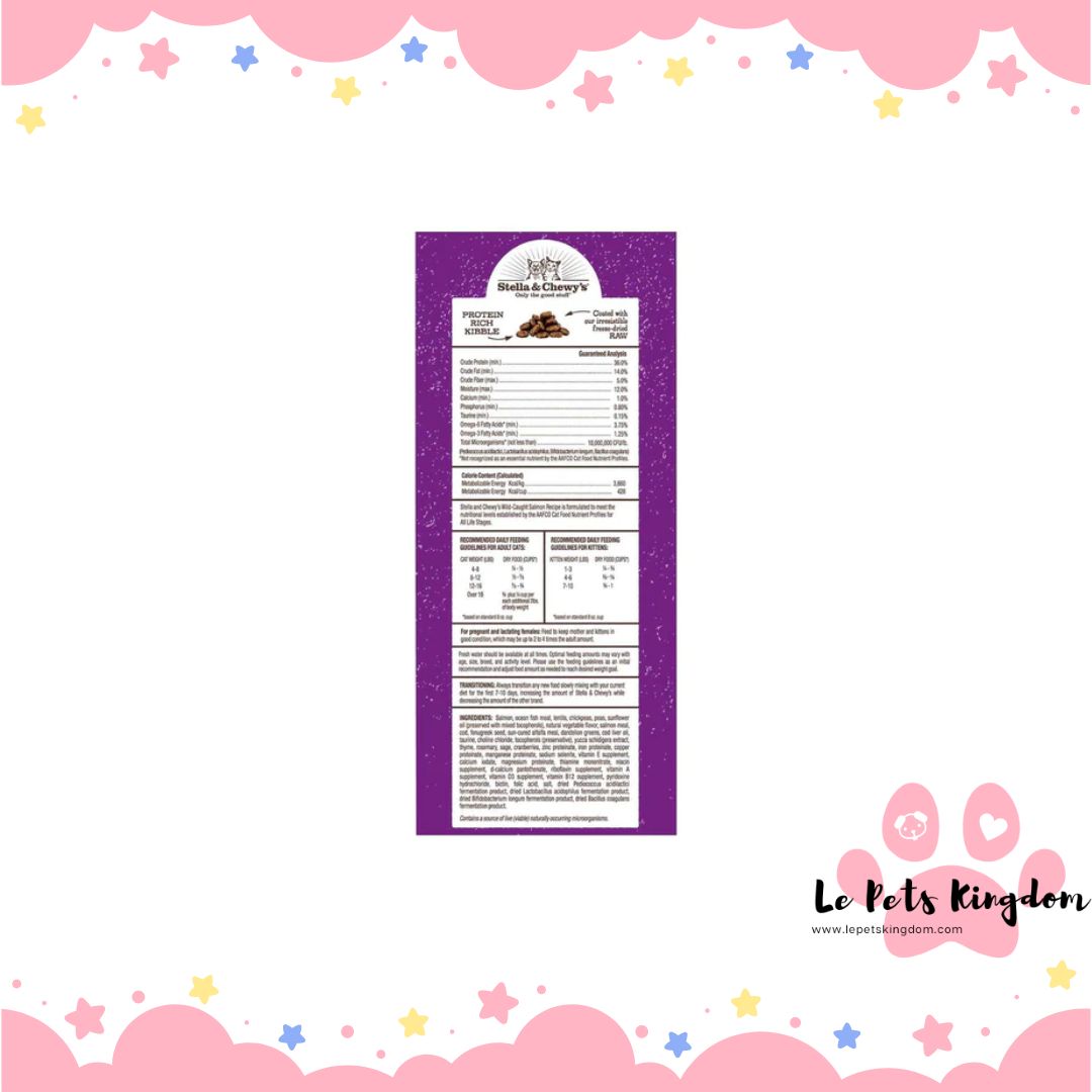 Stella & Chewy’s Freeze-Dried Raw Coated Kibble Salmon Grain-Free Dry Cat Food