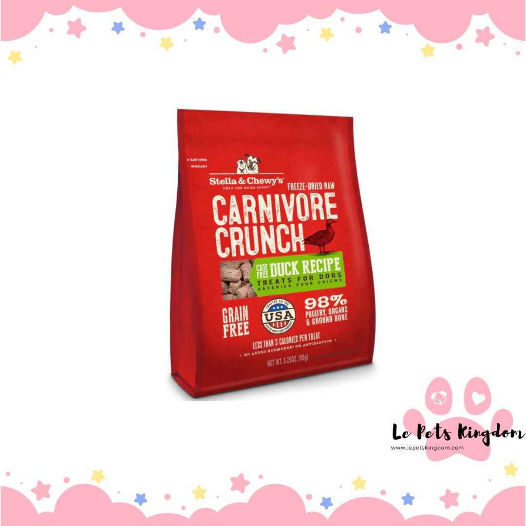 Stella & Chewy’s Carnivore Crunch Duck Grain-Free Freeze-Dried Dog Treats 3.25oz