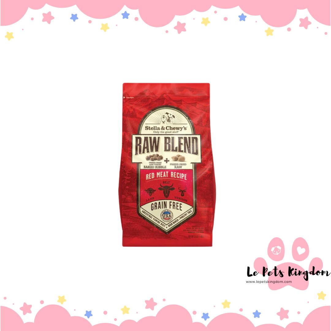 Stella & Chewy’s Raw Blend Red Meat Kibble With Freeze-Dried Raw Grain-Free Dry Dog Food
