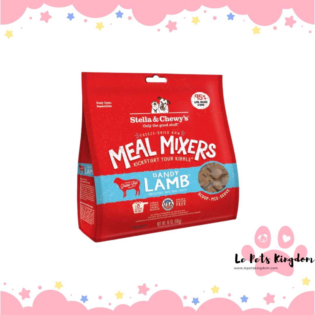 Stella & Chewy's Dandy Lamb Meal Mixers Freeze-Dried Dog Food 18oz