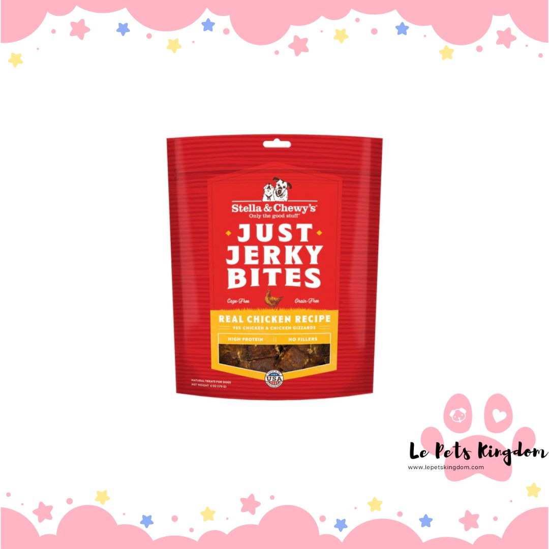 Stella & Chewy's Just Jerky Bites Real Chicken Recipe Jerky Grain-Free Dog Treats 6oz