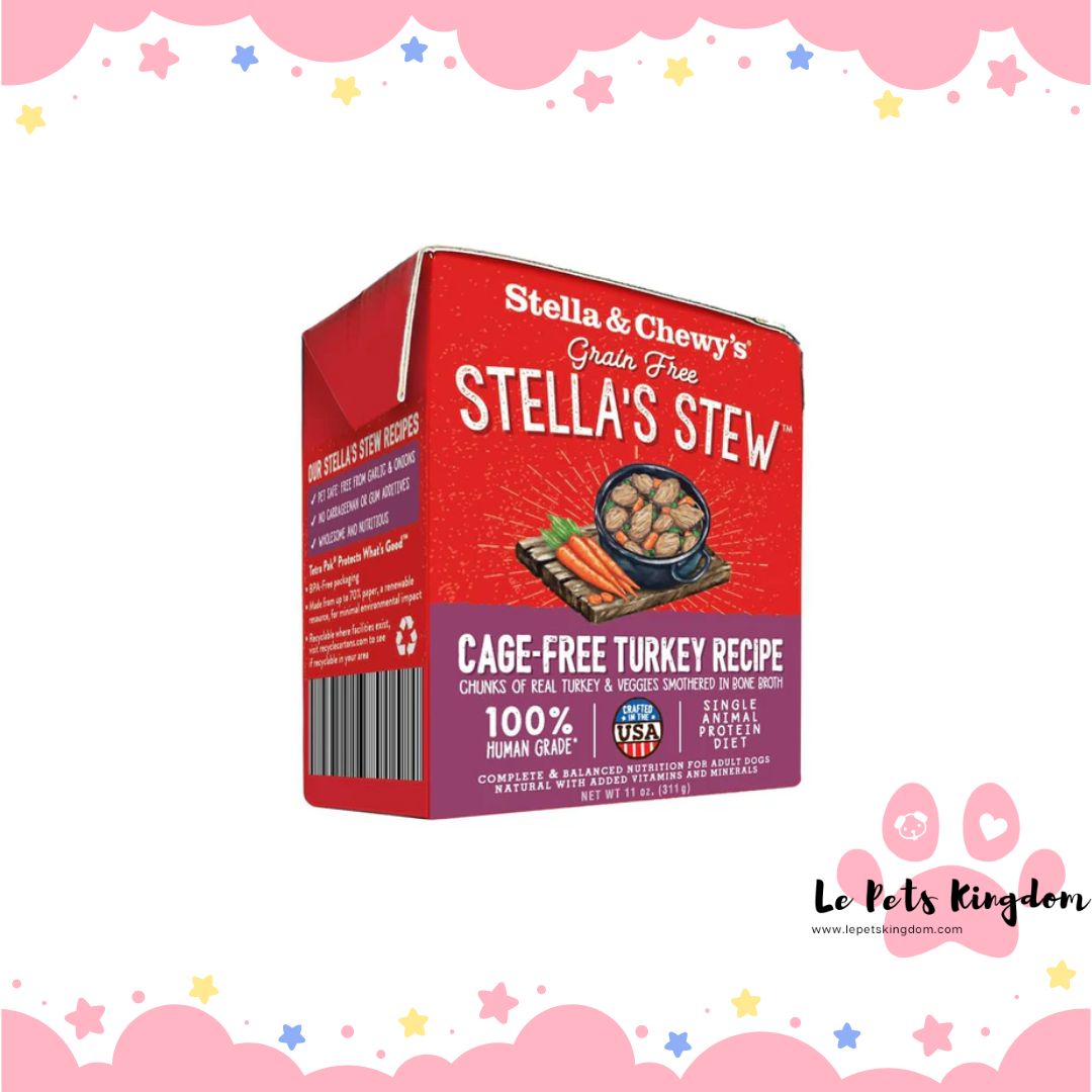 Stella & Chewy's Grain-Free Cage-Free Turkey Recipe Stew Dog Food 11oz