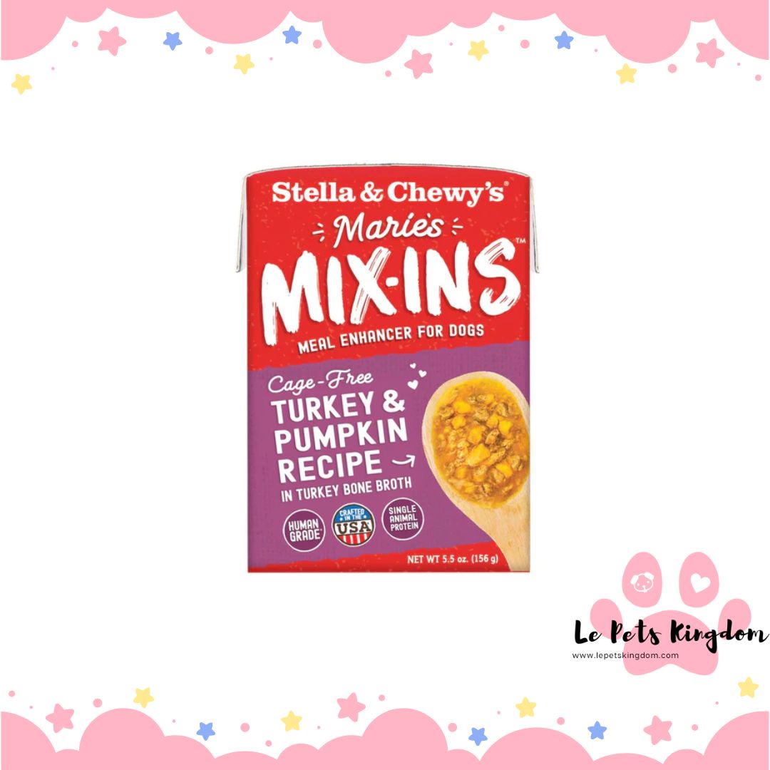 Stella & Chewy’s Marie’s Mix-Ins Turkey & Pumpkin Meal Enhancer Grain-Free Wet Dog Food 5.5oz