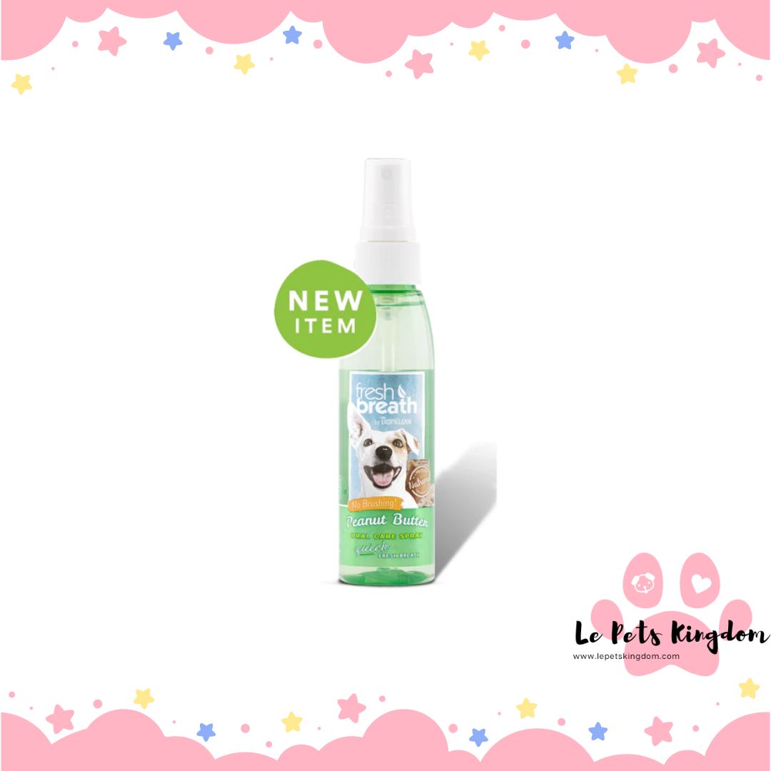 Tropiclean Fresh Breath Peanut Butter Oral Care Spray 4oz