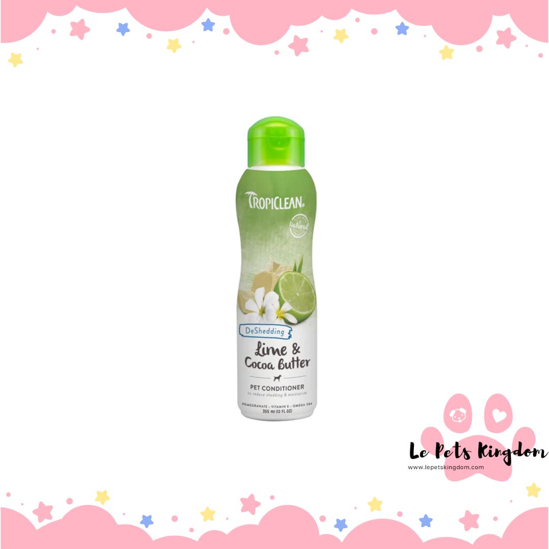 Tropiclean DeShedding Lime & Cocoa Butter Pet Conditioner 12oz