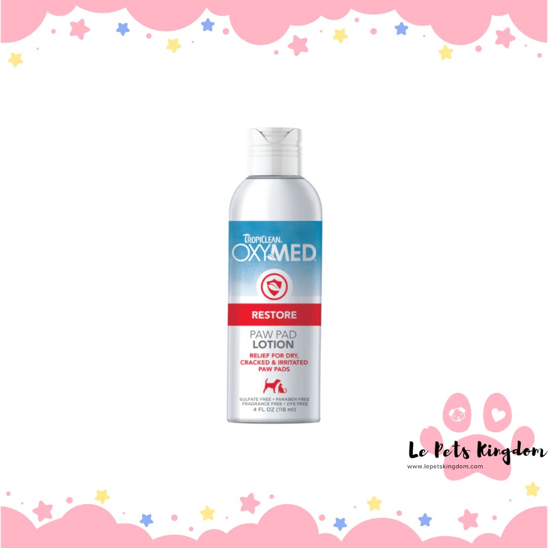 Tropiclean OxyMed Restore Paw Pad Lotion For Cats & Dogs 4oz