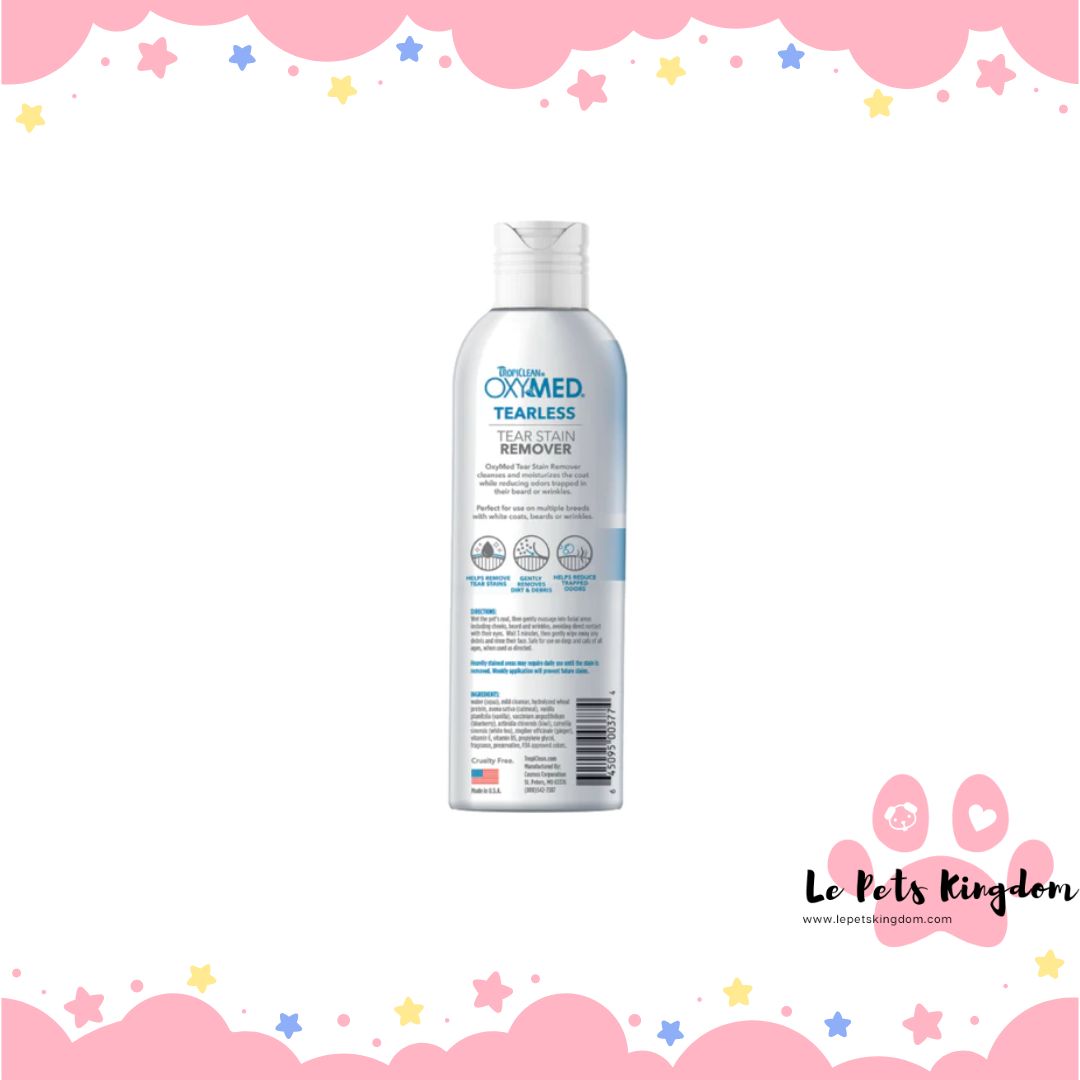 Tropiclean OxyMed Tearless Tear Stain Remover For Cats & Dogs 8oz