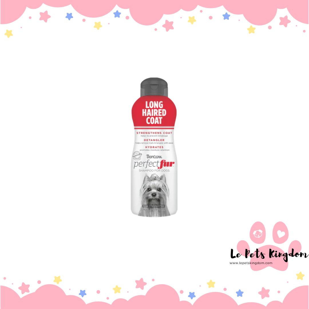 Tropiclean Perfect Fur Long Haired Coat Dog Shampoo 16oz