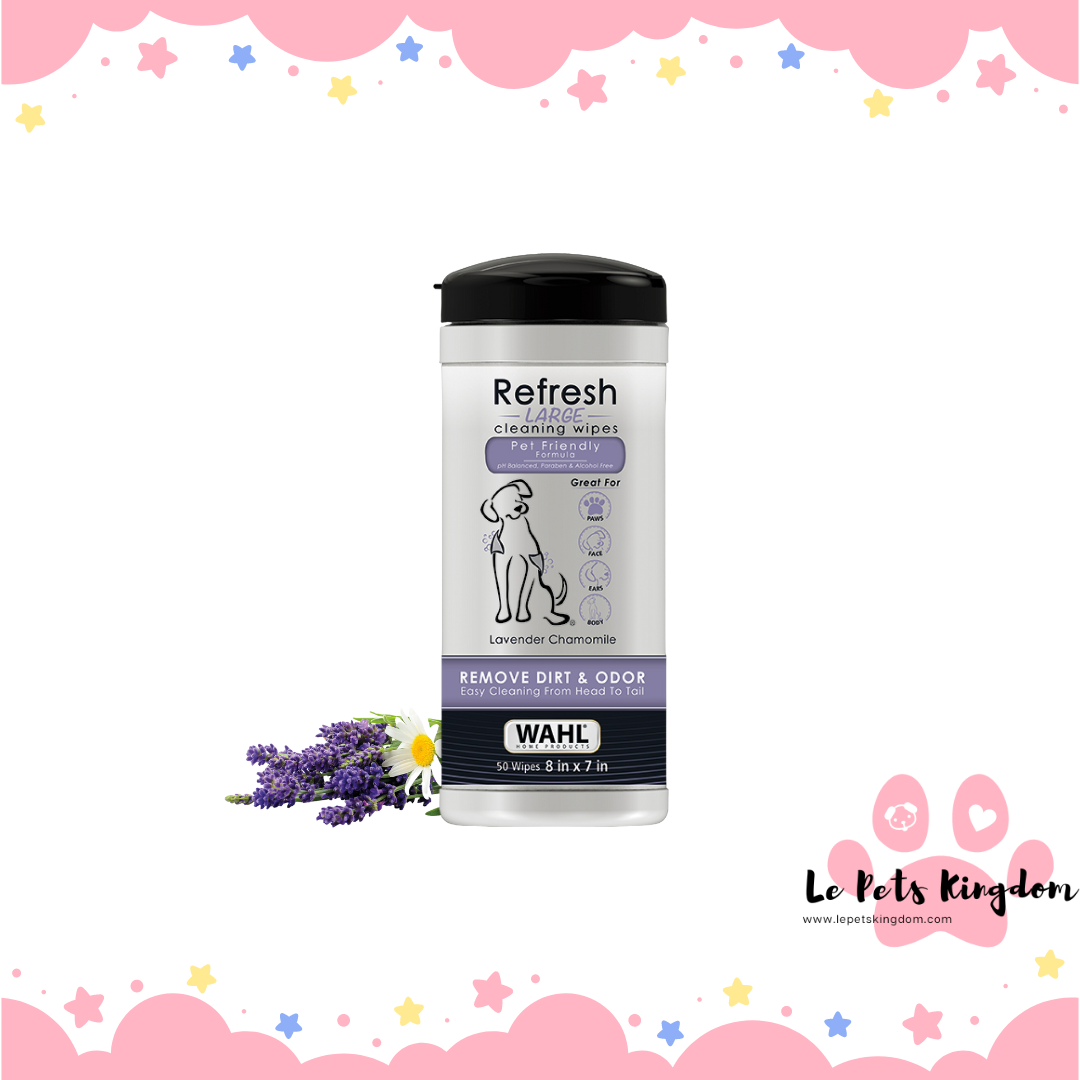 Wahl Refresh Lavender Chamomile Large Scented Dog Wipes