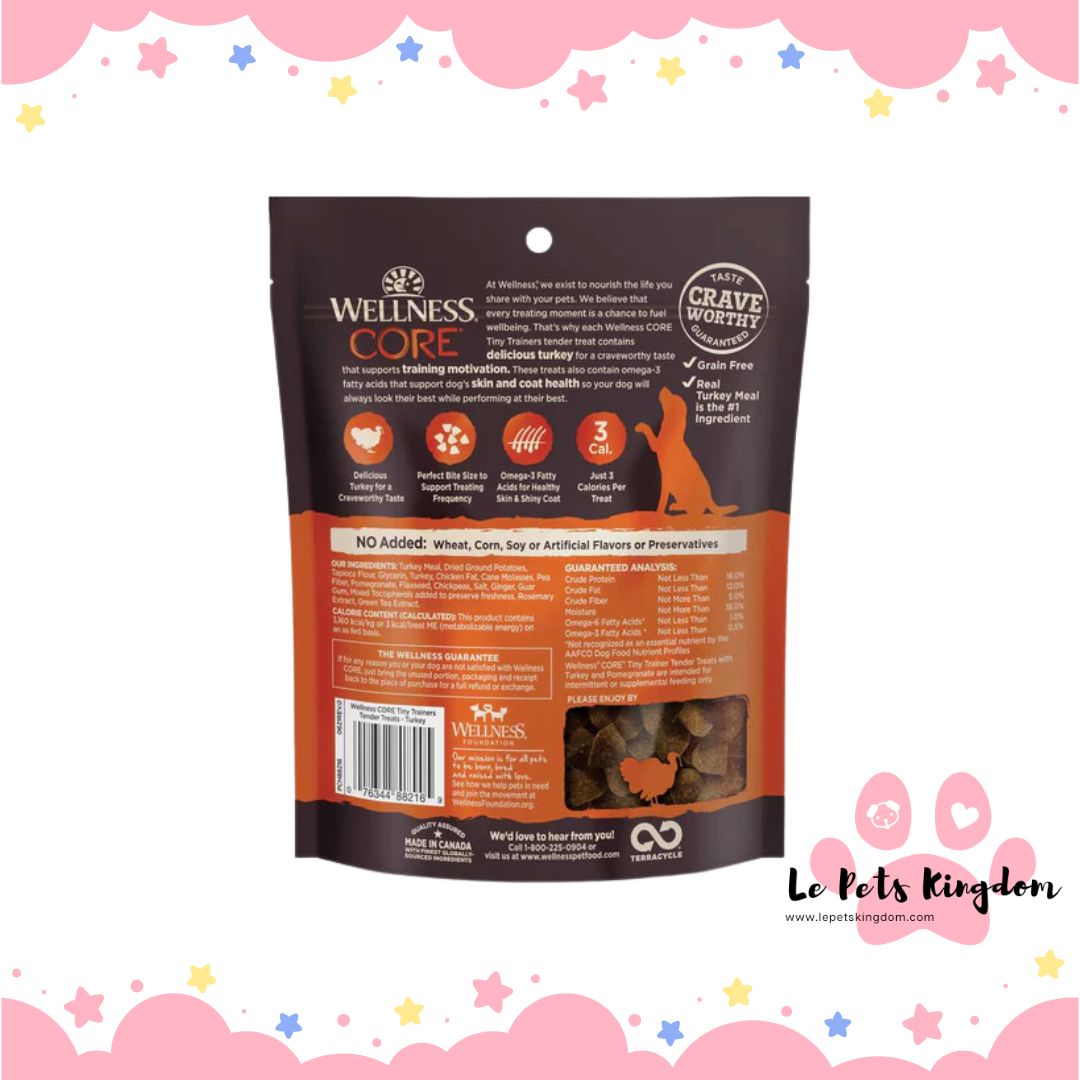 Wellness Core Tiny Trainers Turkey & Pomegranate Grain-Free Dog Treats 6oz