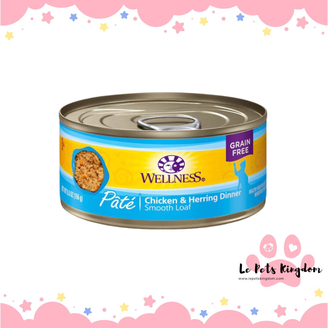 Wellness Complete Health Chicken & Herring Pate Grain-Free Canned Cat Food 156g