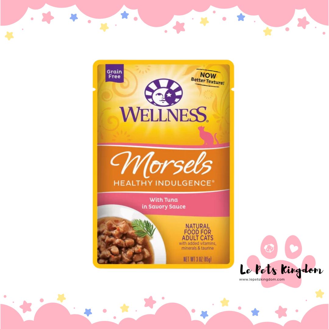 Wellness Healthy Indulgence Morsels Tuna In Sauce Grain-Free Pouch Cat Food 3oz