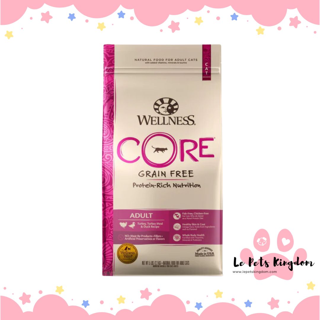 Wellness CORE Adult Turkey, Turkey Meal & Duck Grain-Free Dry Cat Food