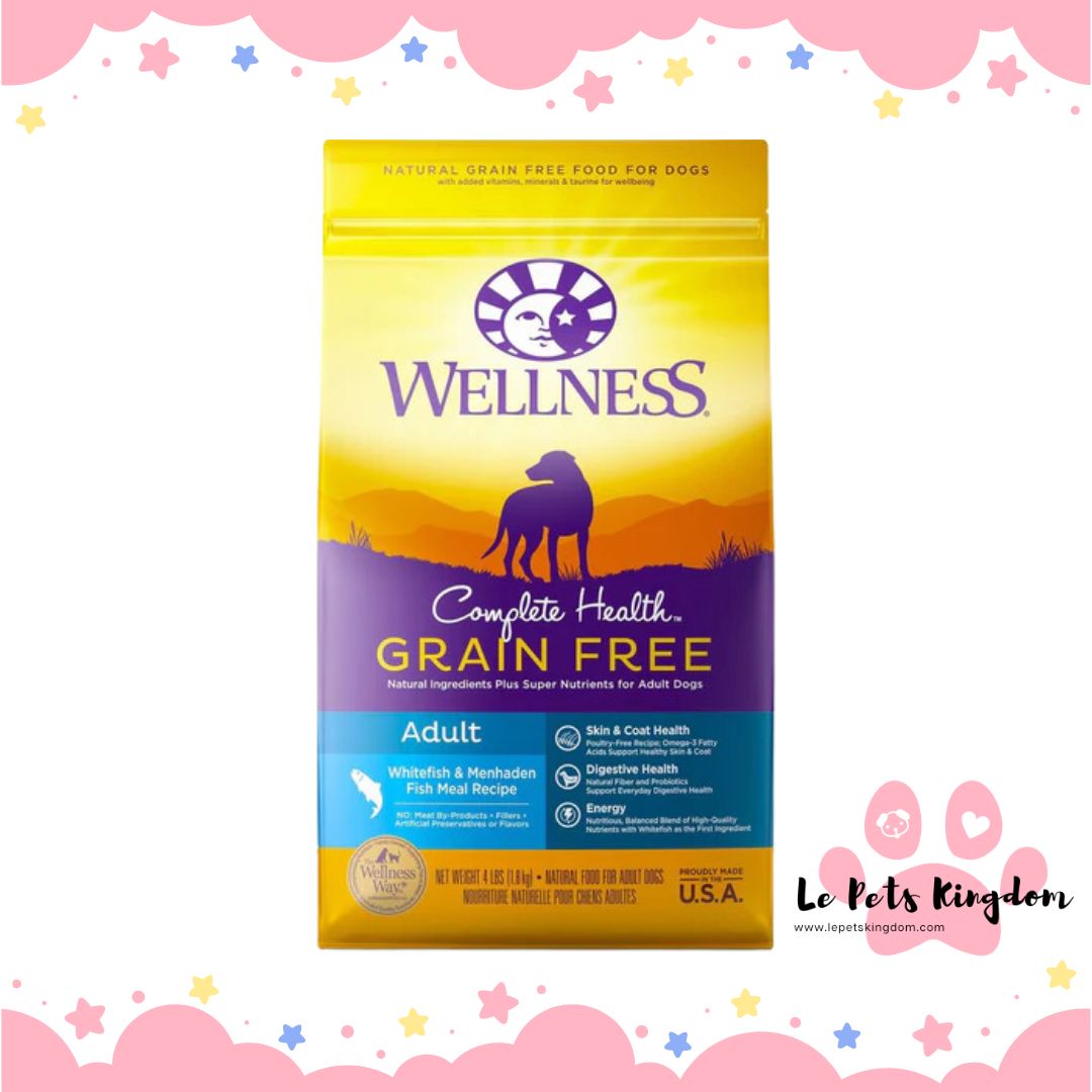 Wellness Complete Health Grain Free Adult Whitefish & Menhaden Meal Dry Dog Food 24lb