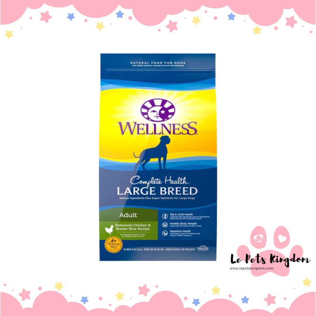 Wellness Complete Health Large Breed Chicken Adult Dry Dog Food 30lb