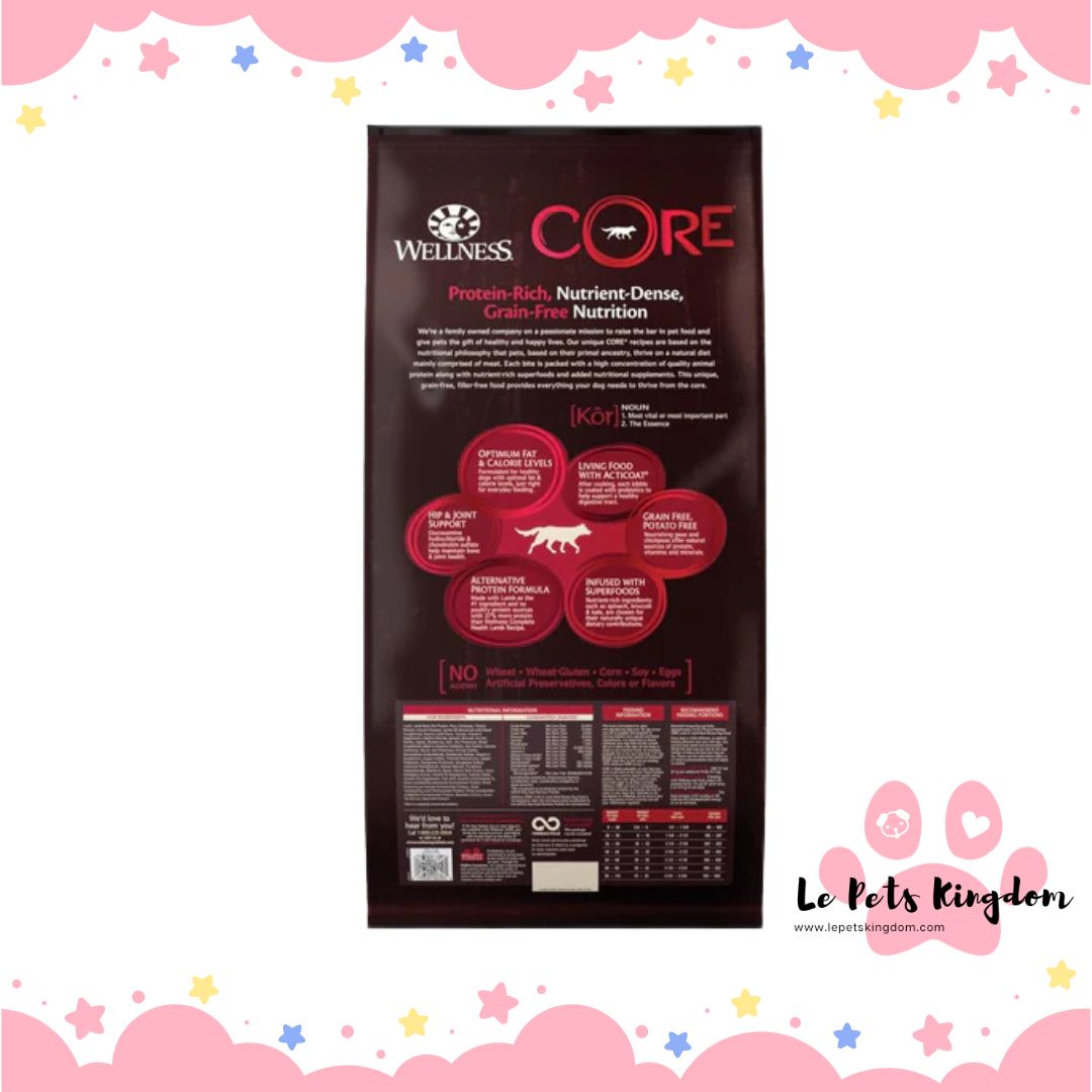Wellness CORE Grain-Free Lamb & Lamb Meal Recipe Dry Dog Food