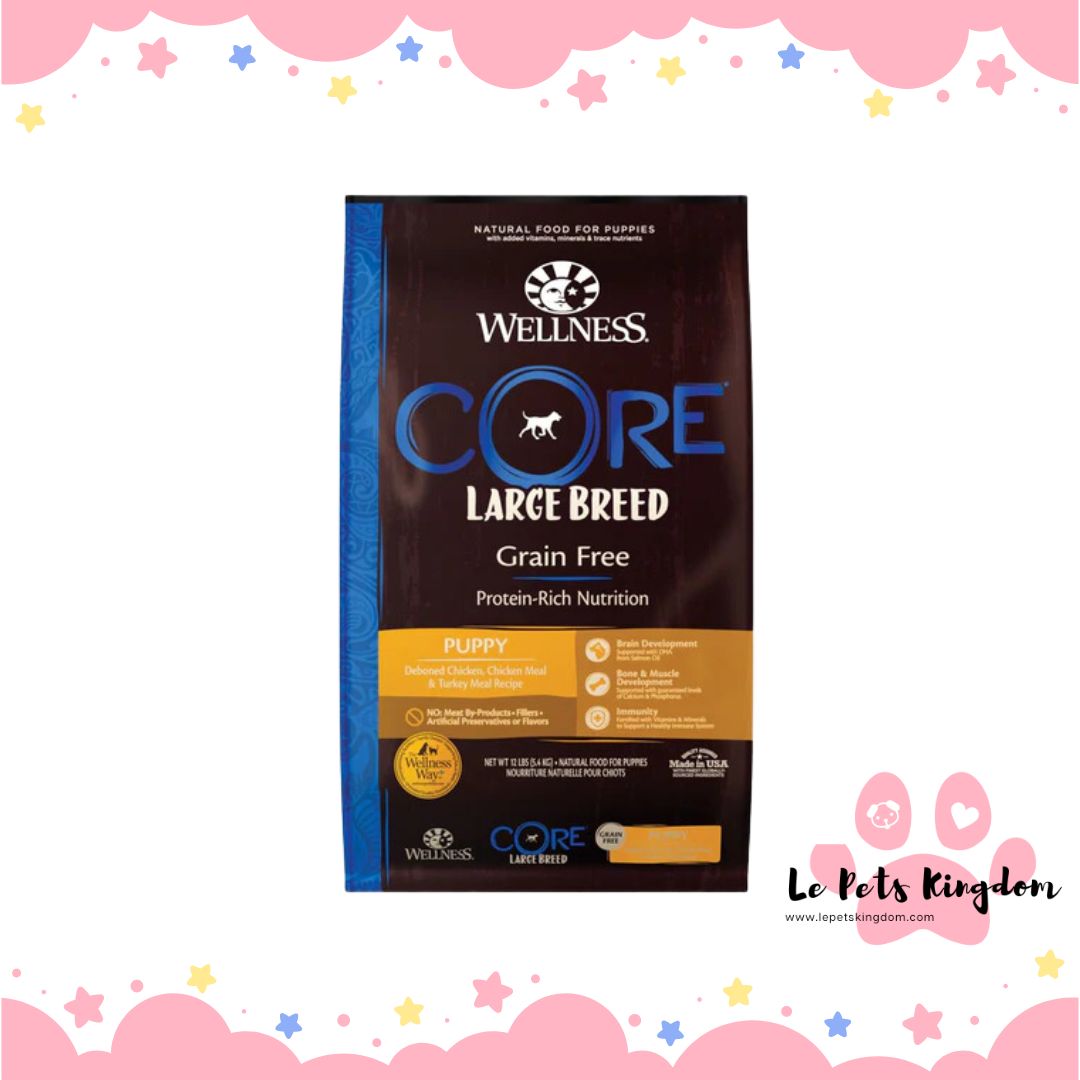 Wellness CORE Grain Free Large Breed Puppy Formula Dry Dog Food 24lb