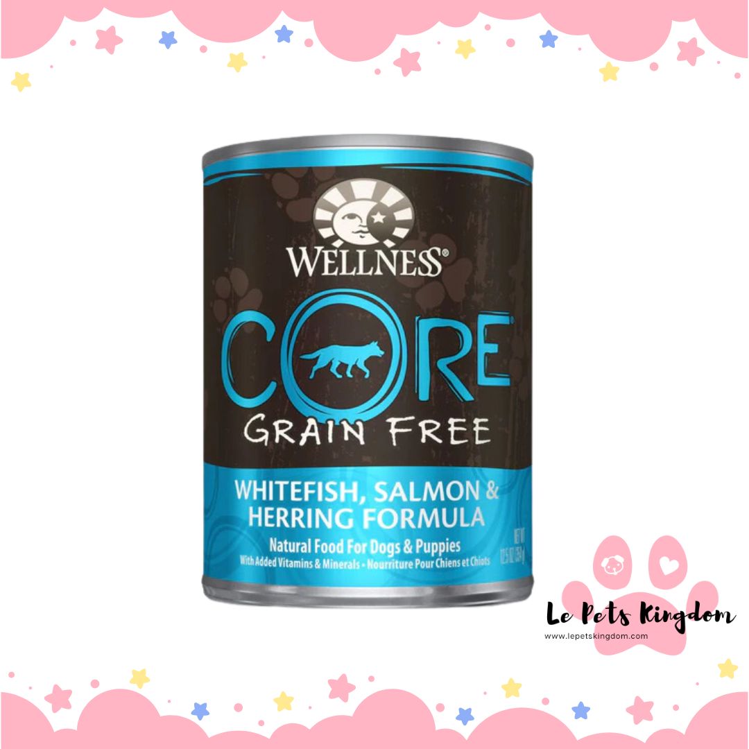 Wellness CORE Grain-Free Salmon, Whitefish & Herring Canned Dog Food 354g