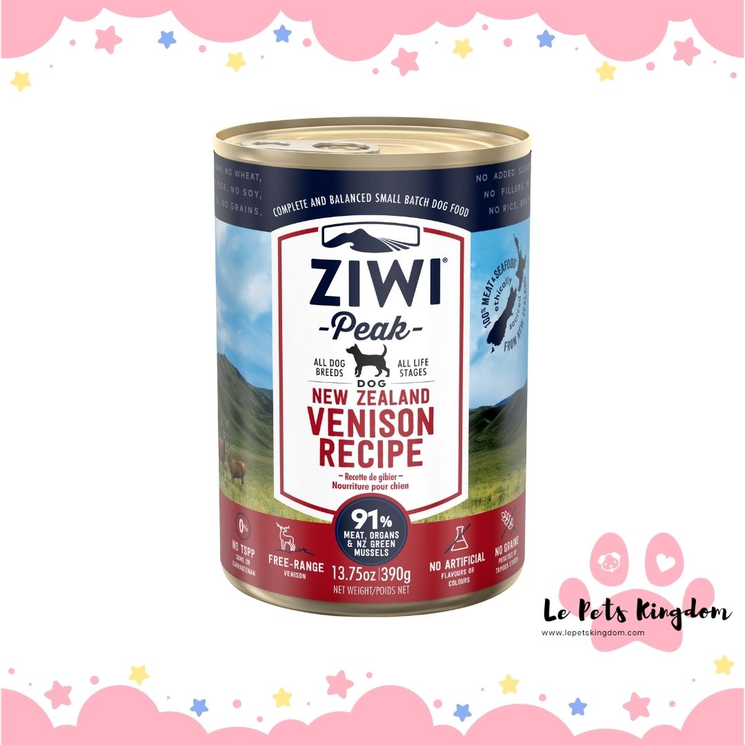 ZiwiPeak New Zealand Canned Dog Food 390g - Venision