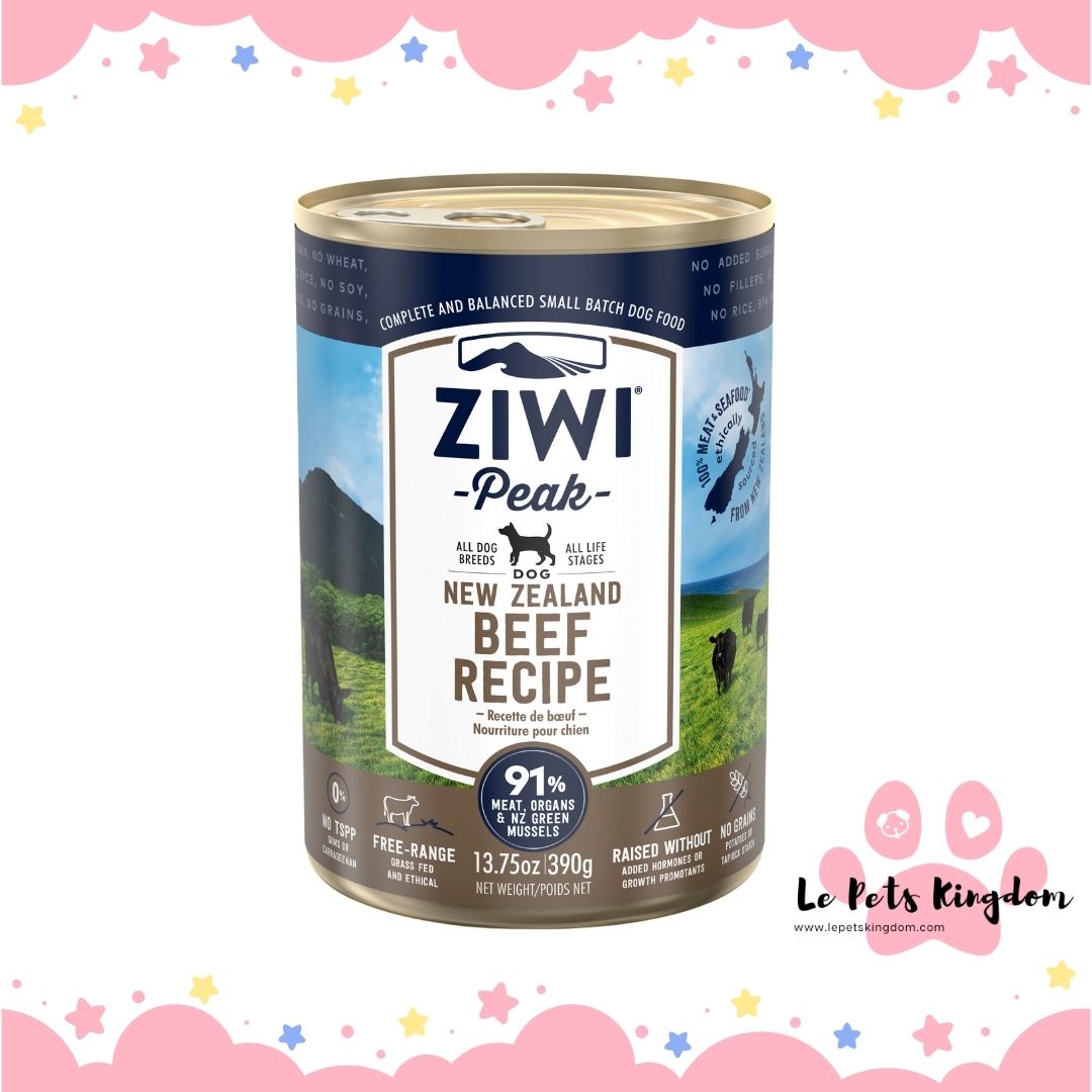 ZiwiPeak New Zealand Canned Dog Food 390g - Beef