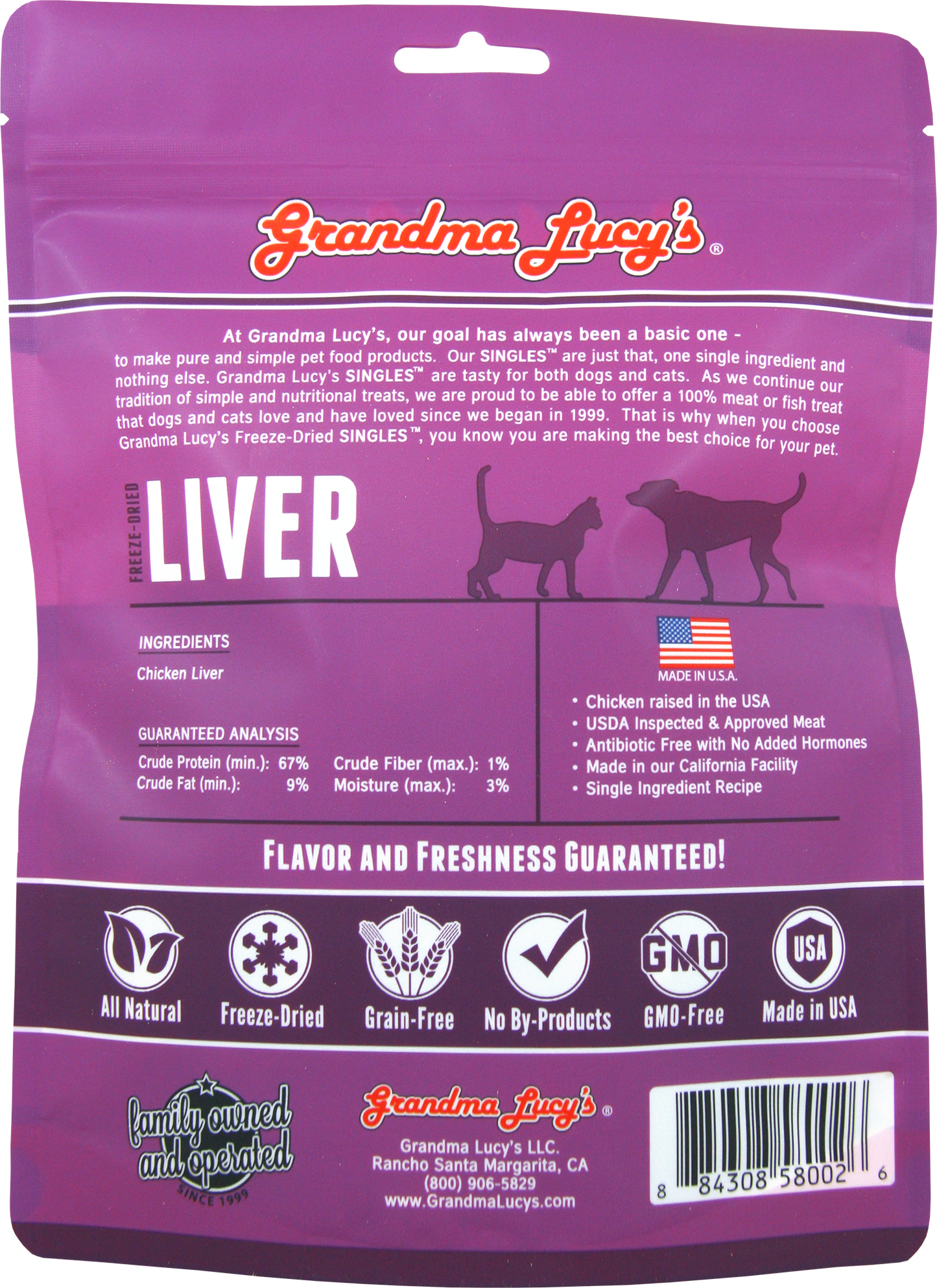 Grandma Lucy's Single Treats - Liver 2.5oz