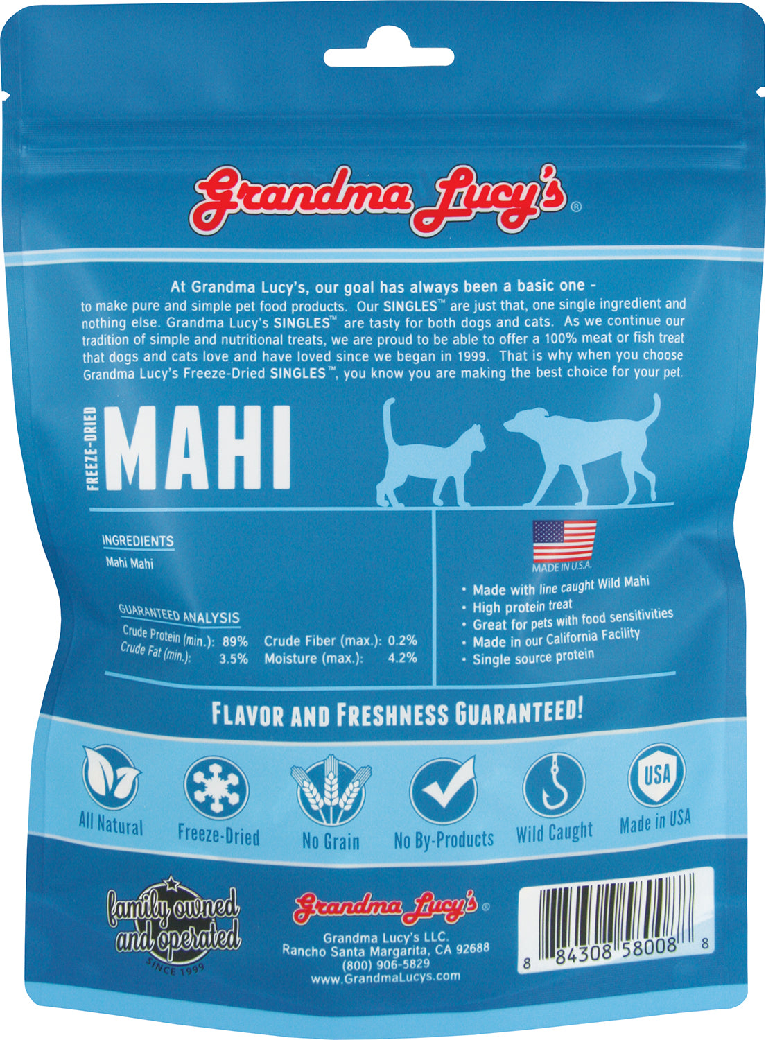 Grandma Lucy's Single Treats - Mahi 2oz