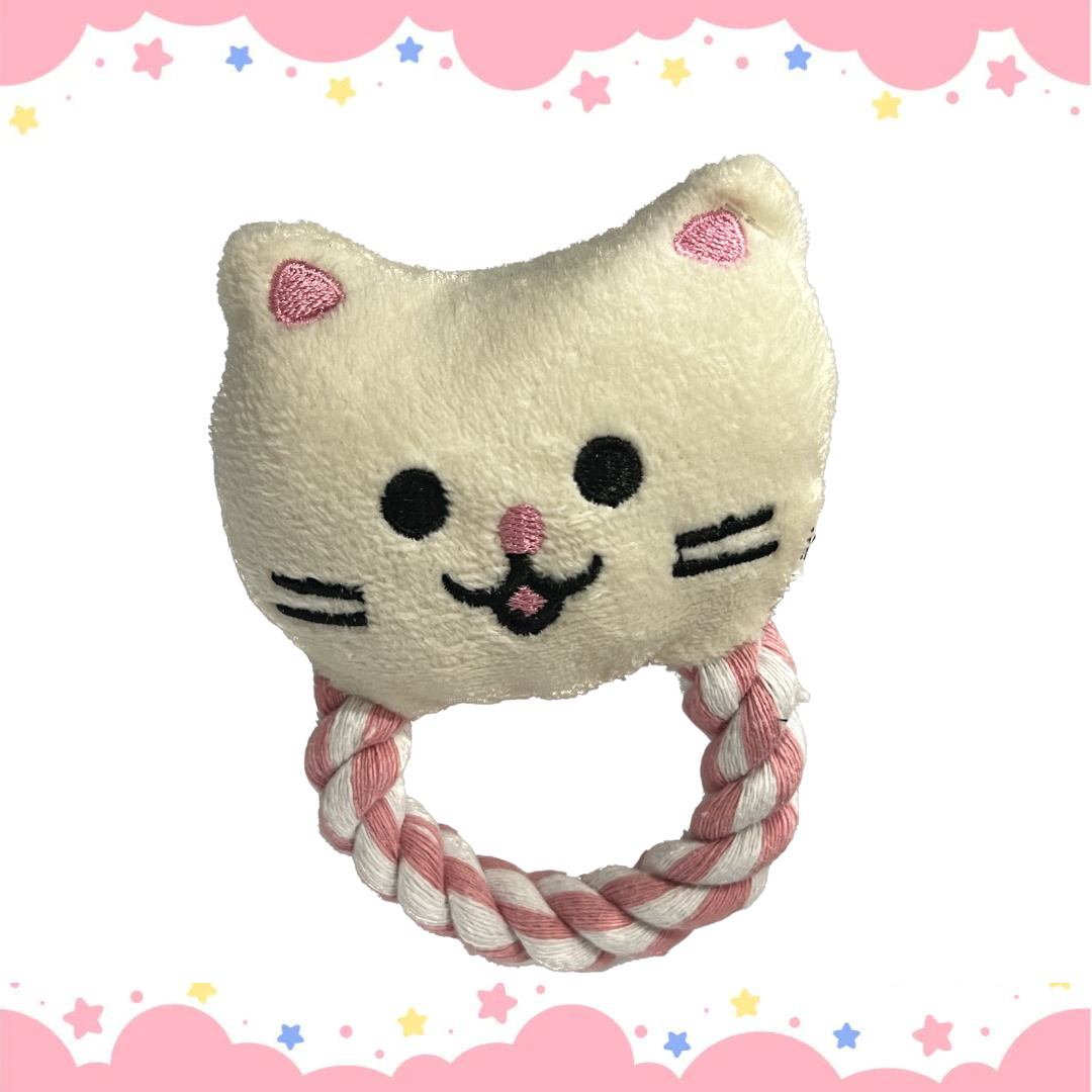 Cream Ring Squeaky Dog Toy