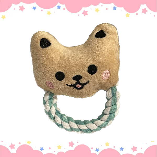 Brown Ring Squeaky Dog Toy