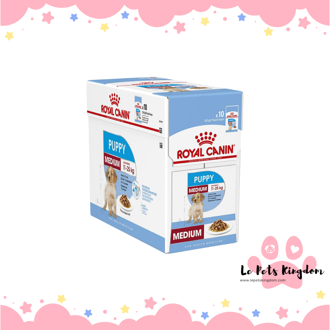 Royal Canin Medium Puppy Pouch [10 x 140g]